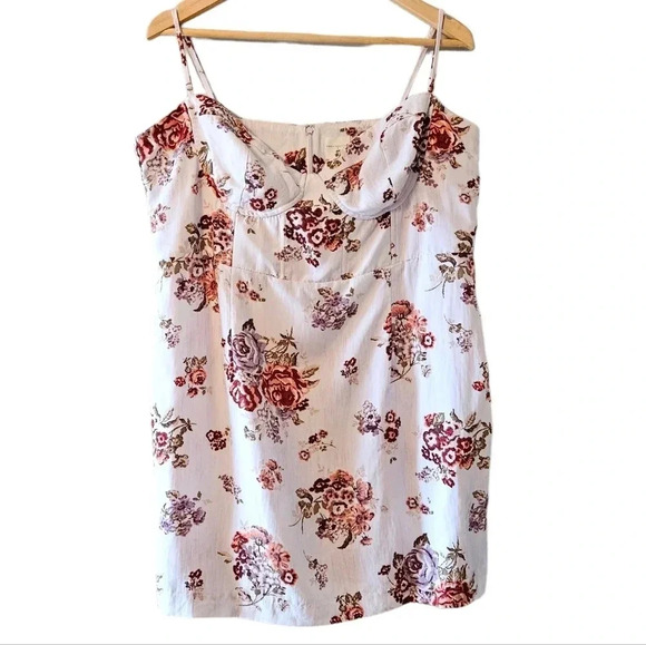 Brook Collection x H&M Floral Summer Bustier Mini Casual Women's  Dress Size XL. - Picture 9 of 16